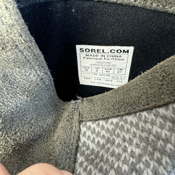 Sorel Women’s Grey Brown Leather/Suede Shortie Ankle Boots #NL2106 - Picture 5 of 8